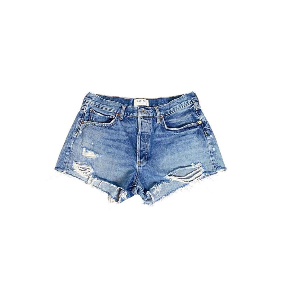 Agolde Parker Vintage Cut Off Short In Clutch Distressed
